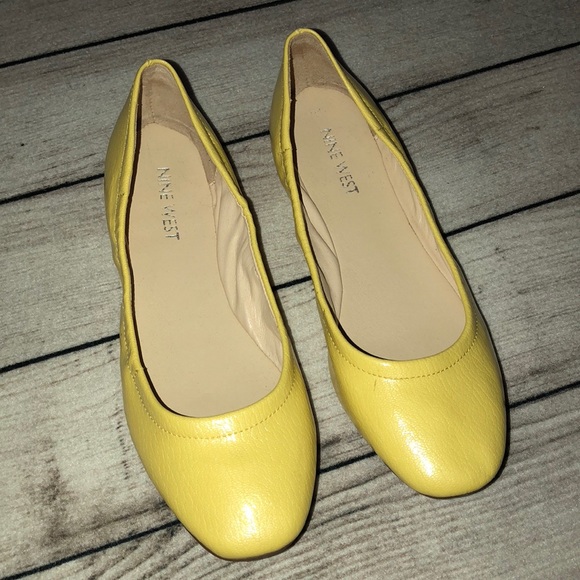nine west yellow flats